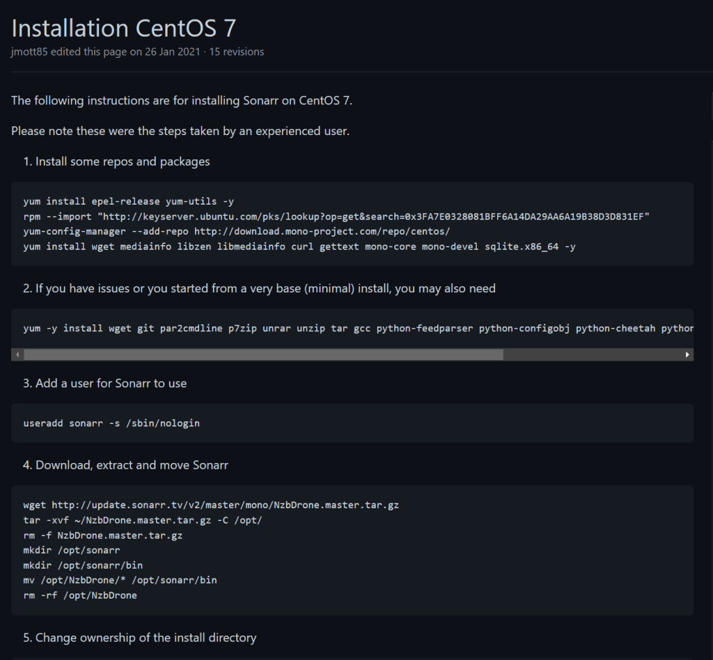 Centos docker sonarr blog