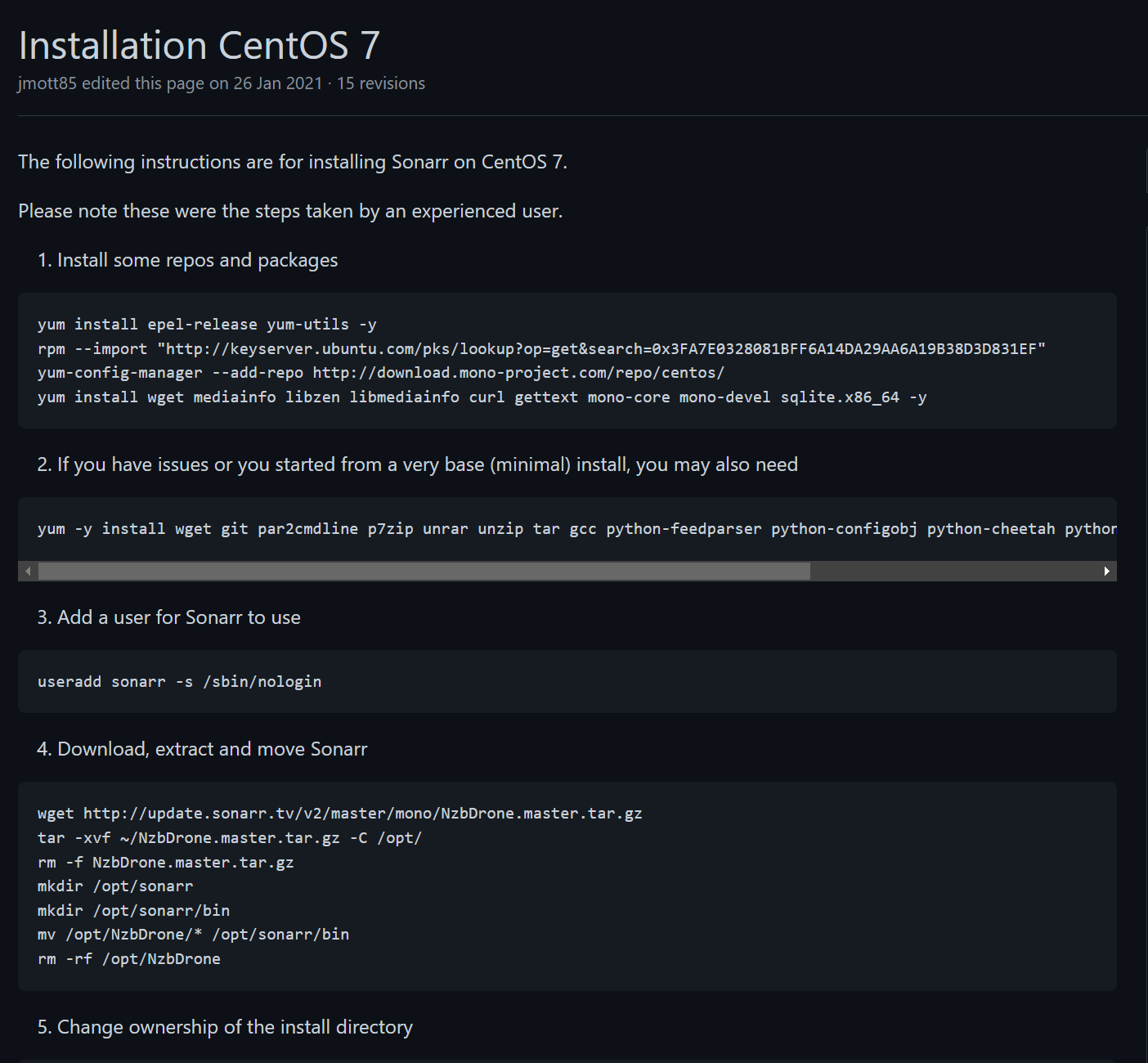 CentOS无Docker安装Sonarr